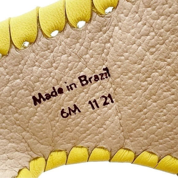 Jack Rogers Embroidered Sandals Rainbow & Clouds Size 6 White Yellow Thong New - Picture 8 of 9